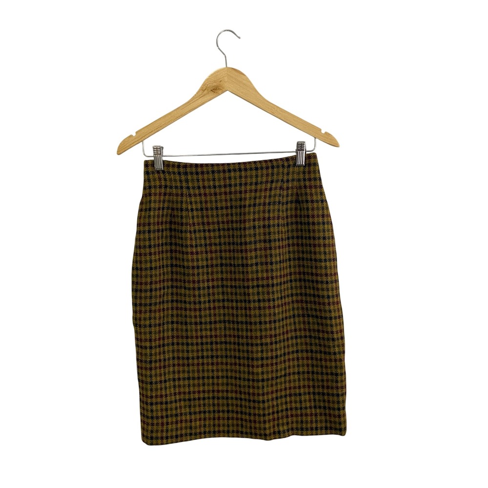 Jones New York Vintage Wool Plaid Pencil Skirt 6 Whimsigoth Dark Academia
